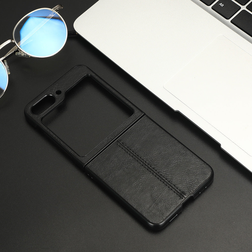 Leather Grain Foldable Screen Stitching Phone Case