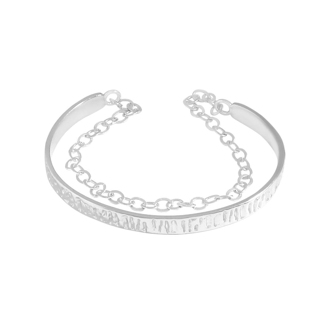 117 Estilo coreano Ins especial Leve Light Luxury Design versátil Please Plening Chain Bracelet Sterling Silver