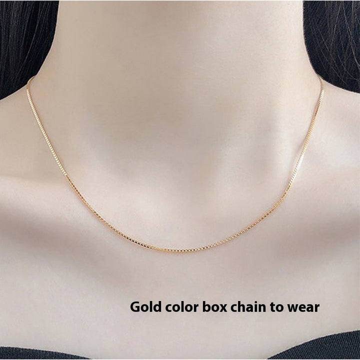 Entire Sterling Silver S 925 Million Energy Chain O Word Box Chain Electroplated Platinum 18K Gold