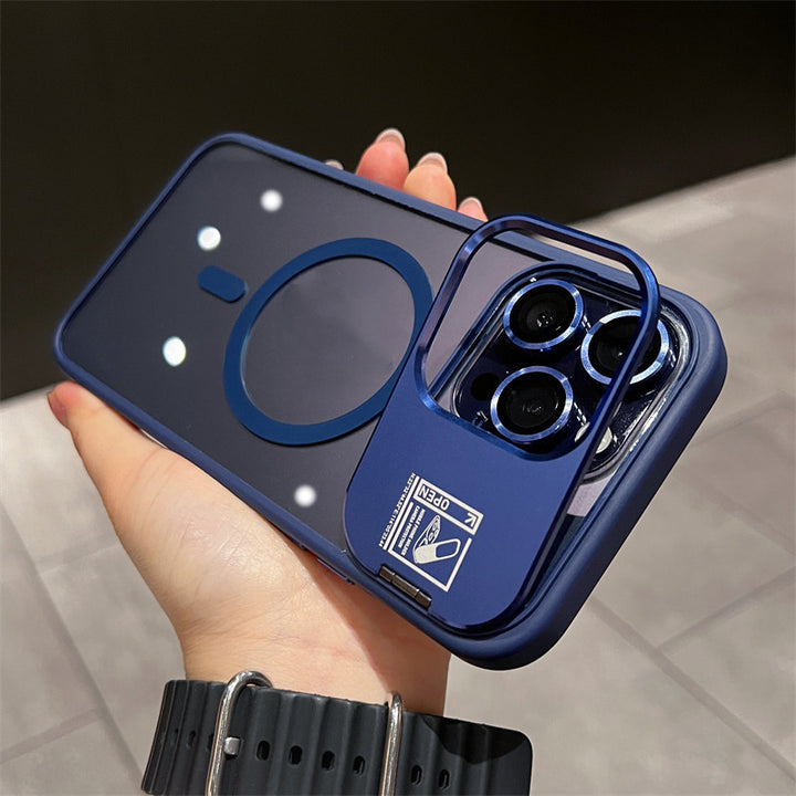 Holder multidimensional invizibil cu aspirație magnetică cu film de lentilă