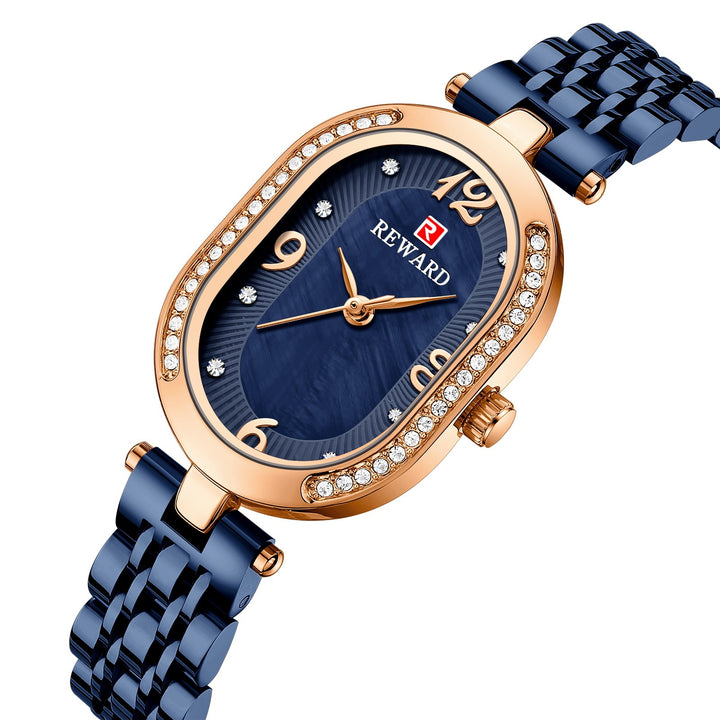 Elegante Dame mit Diamanten Uhr