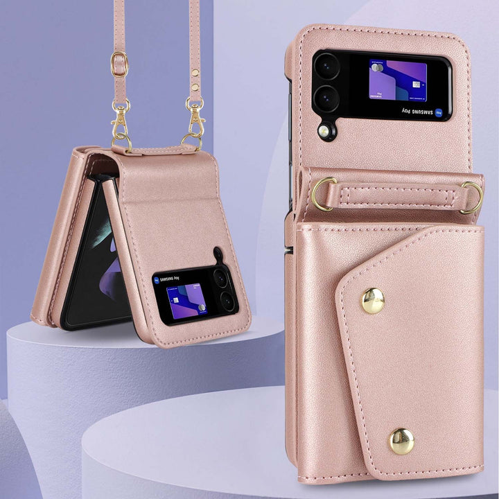 حقيبة جلدية قابلة للطي عبر الجسم، حافظة هاتف متعددة البطاقات