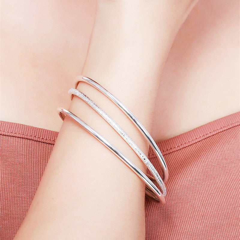 Women's Solid Sterling Silver Plated Bracelet