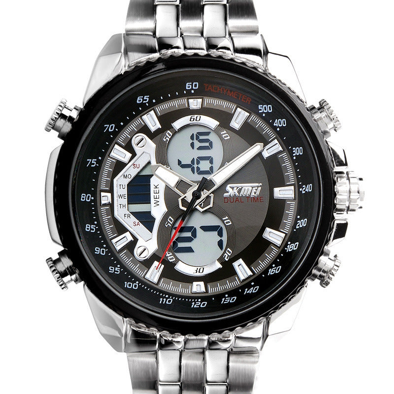 Personalidad de buceo de cinturón de acero para hombres Reloj Electronic Electronic Watch