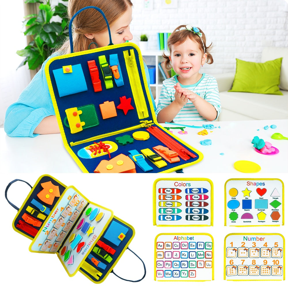 Nieuw drukke boek Kinderen drukke bord dressing en knopen leren baby vroege educatie kleuterschool sensorisch leren speelgoed
