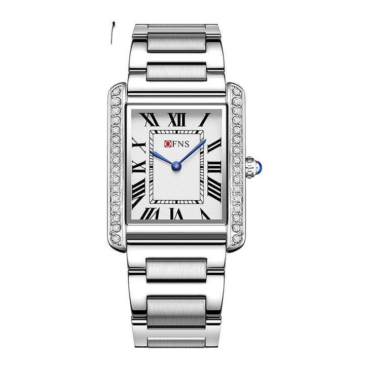 Retro Diamond Inlaid Inlaid haut de gamme de quartz pour femmes