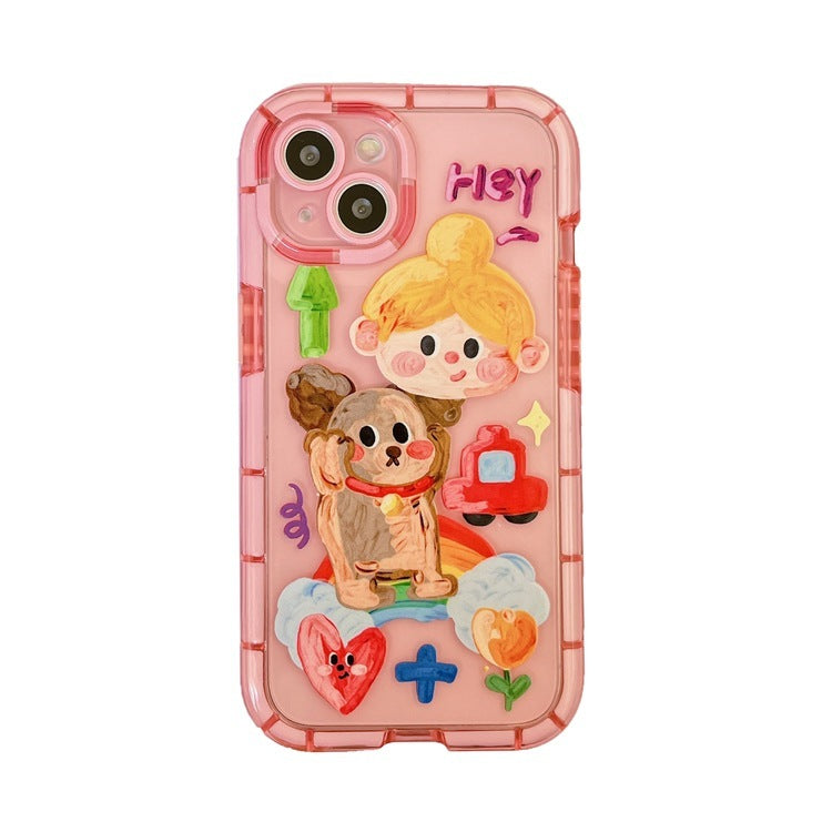 Cute Oil Painting Dog Phone Case