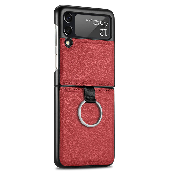 Leather Ring Type Mobile Phone Case Protective Shell