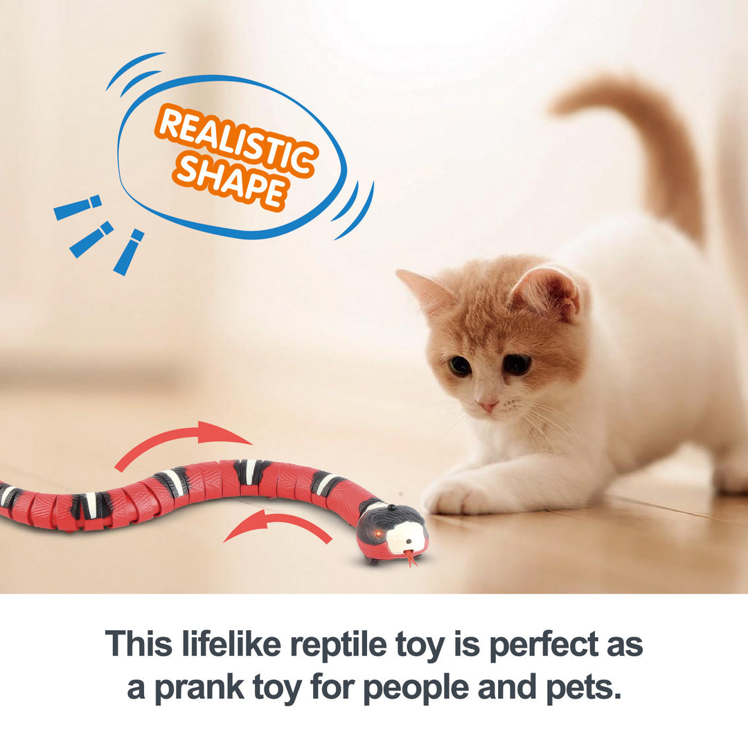 Интелигентен сензор интерактивни котешки играчки Автоматични елетронични змийски котки Teasering Play USB акумулаторни играчки за коте за котки кучета домашен любимец