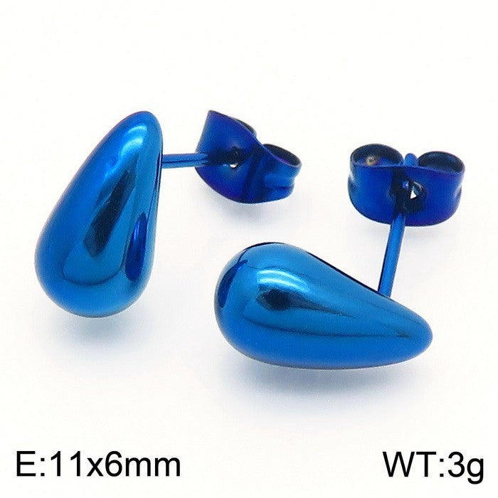 Mode-drop-vormige solide geometrische oorbellen