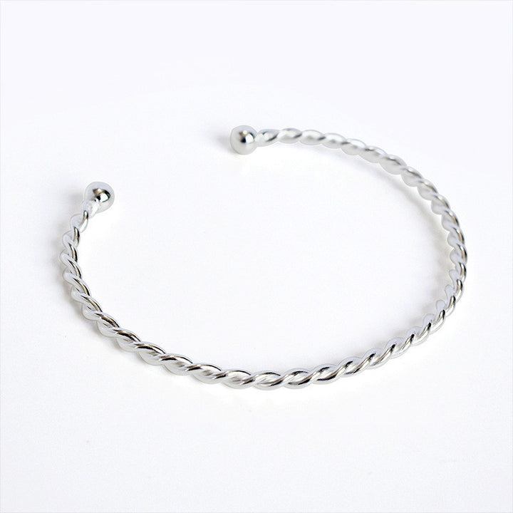 Women's Temperamental Sterling Silver Twist Bracelet