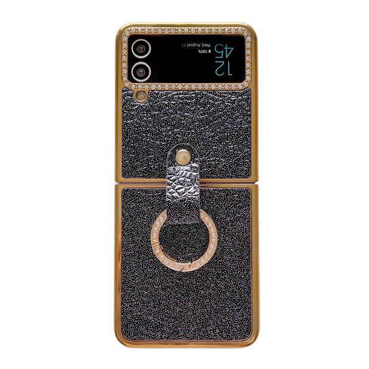 Suitable For Phone Case Ring Buckle Protective Case With Diamond Stone Pattern Inlay
