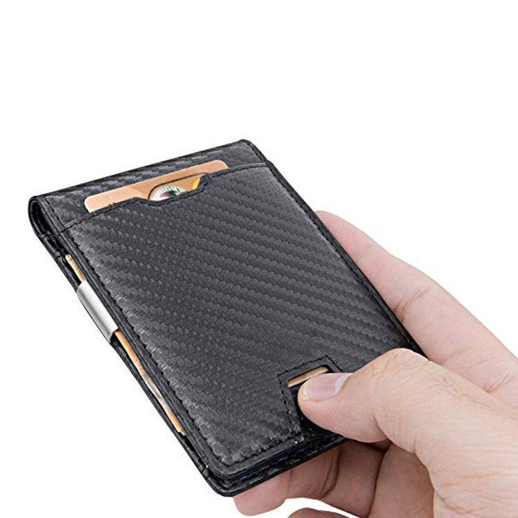 Herrenkartenhalter Faserleder Money Clip Wallet