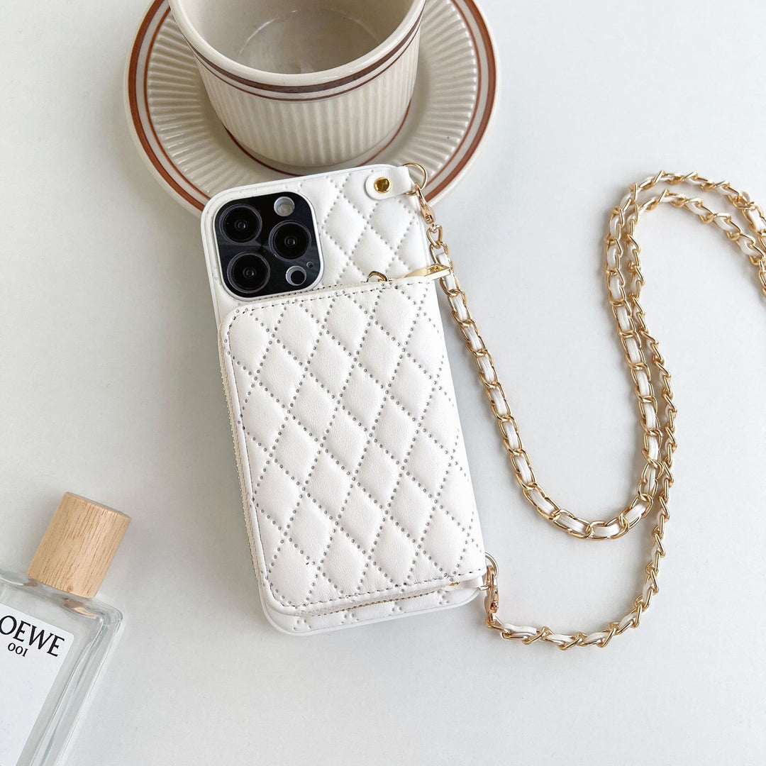 Phone Case Classic Style Luxury Rhombic Lambskin