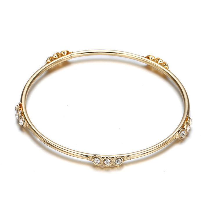 Ornamento de pulseira Pulseira de liga de diamante multicamada para mulheres
