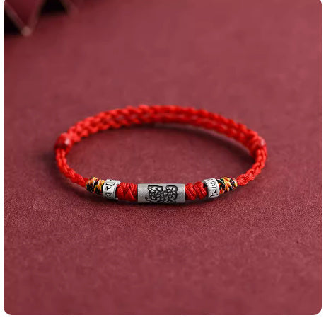 Bracelet à corde rouge du zodiaque pur douze