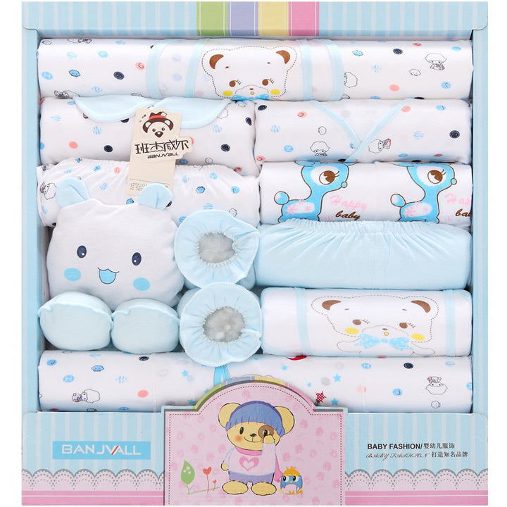 Caja de regalo de algodón recién nacido de 18 piezas Juego de ropa de bebé recién nacido