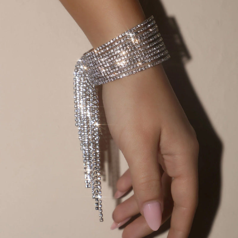 Mehrschichtiger Trasel Female Abendparty-Strass-Armband