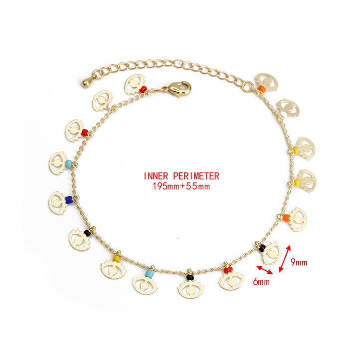 Bracelet de perle de couleur aux yeux creux