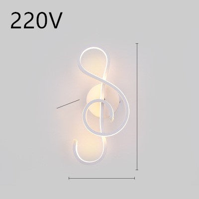 LED vegglampe Nordisk minimalistisk soveroms nattelampe