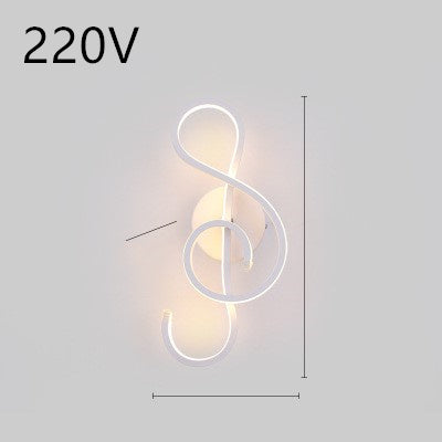 LED -wandlamp Noordelijke minimalistische slaapkamerlamp