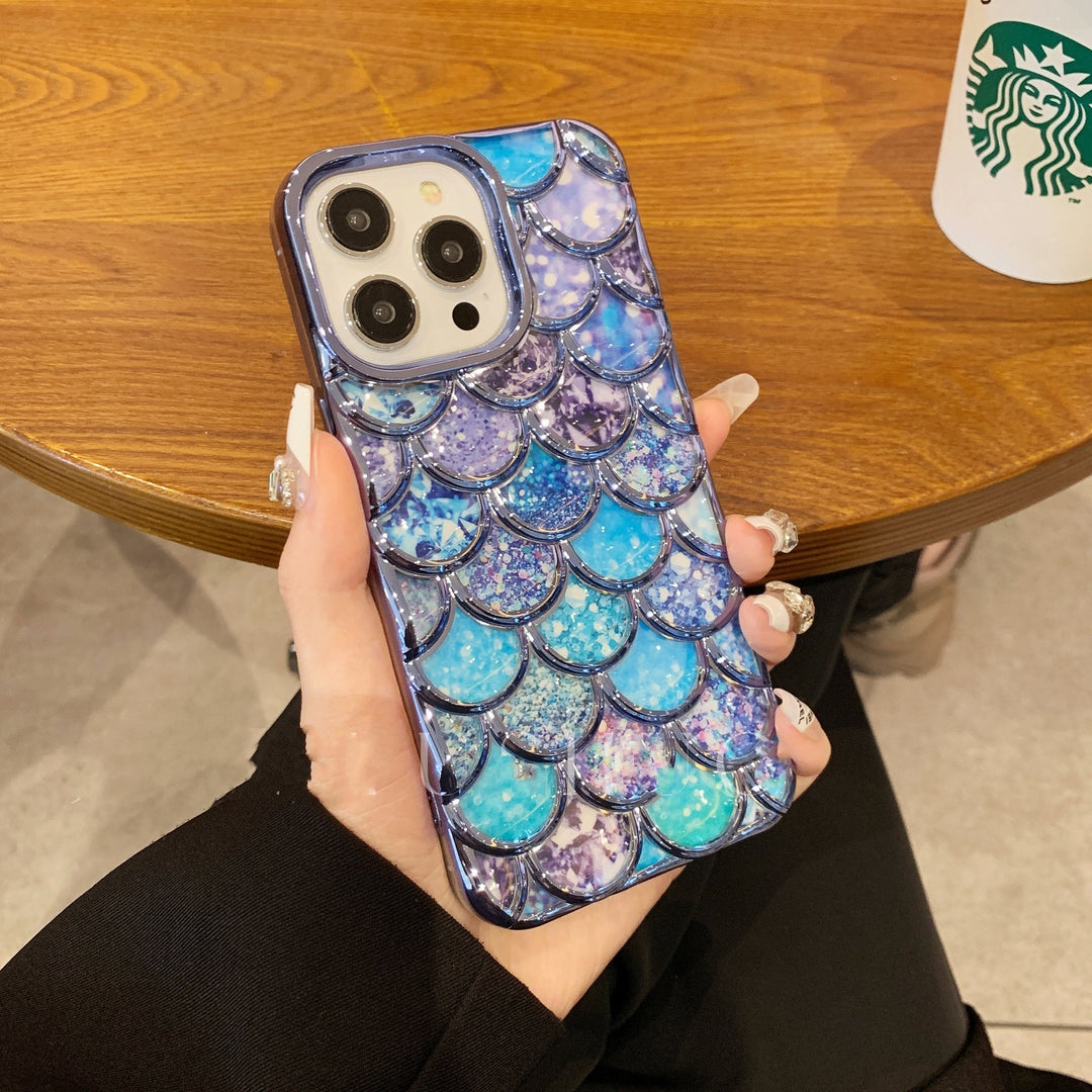 Mermaid Scale Phone Case Three-dimensional Protective Sleeve