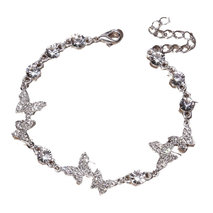 Simple Grace Personality Pull Bracciale a farfalla zircone regolabile