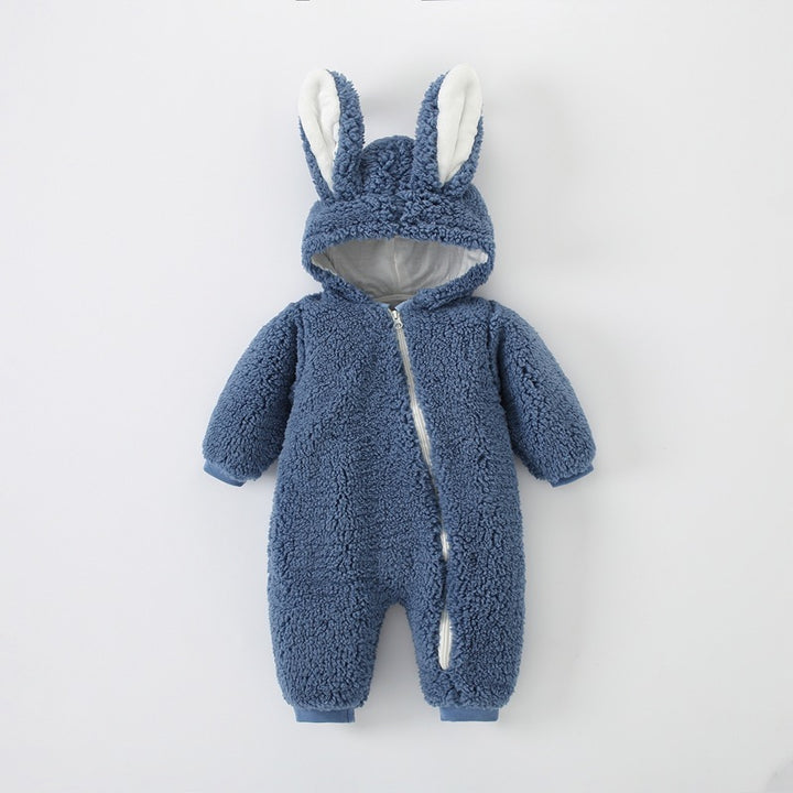 Fashion Baby Warm Bunny Ears Jumpsuit