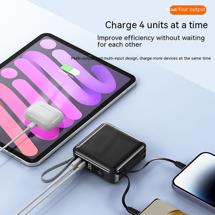 Super Fast Charge With Cable AC Plug 20000 MA Large Capacity Power Bank Wholesale Customization