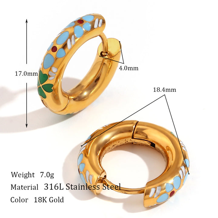 Simple Stainless Steel Plated Earrings For Women