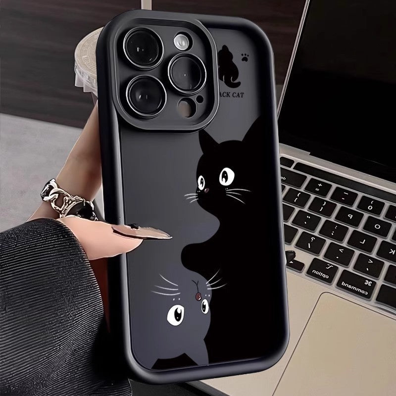 Cat Anti-Fall Frosted Silicone Phone Case