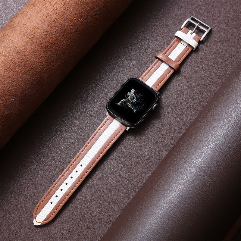 Flat Direct Oral Layer Cowhide Leather Watch Wristband