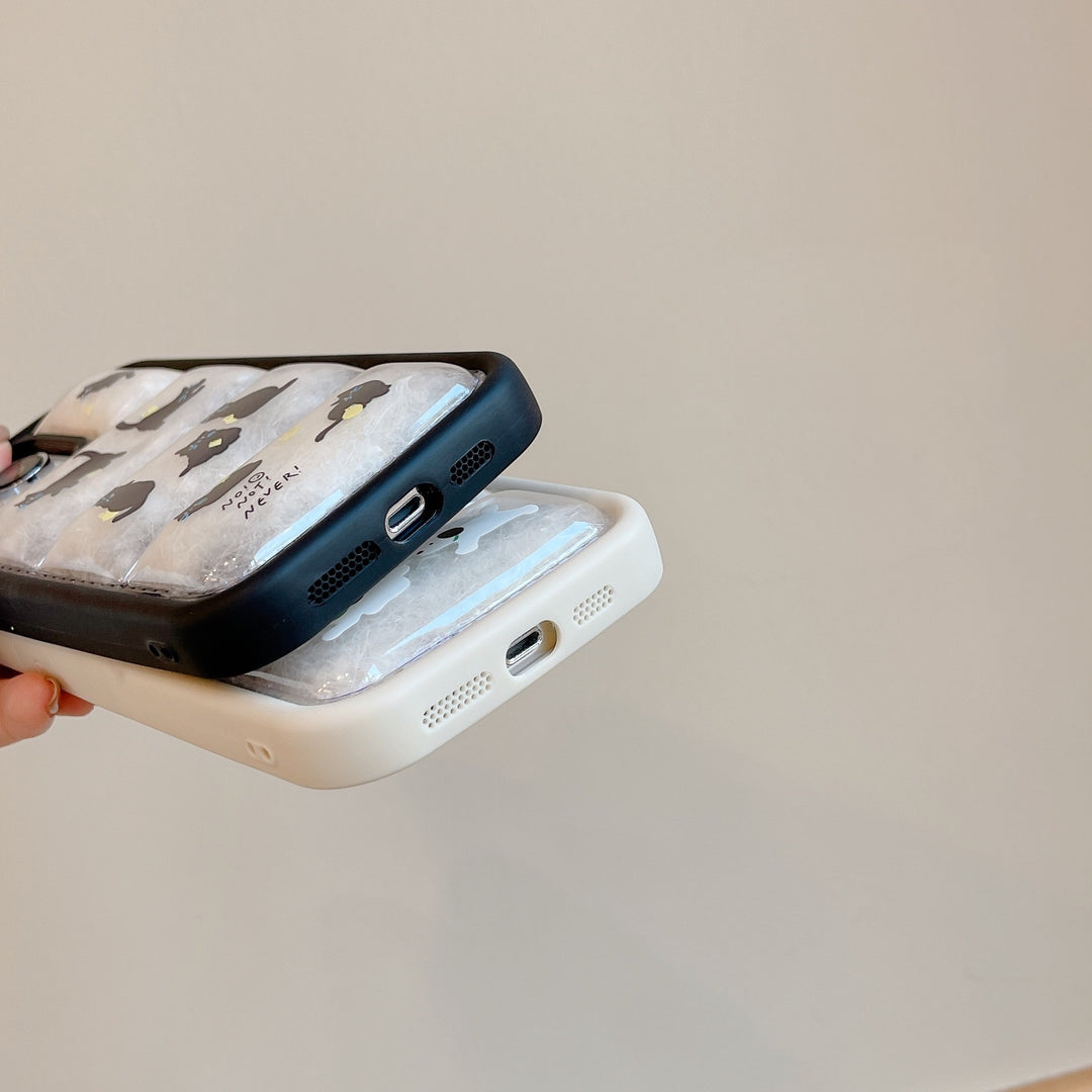 Transparent Down Jacket 15Pro Phone Case Painted