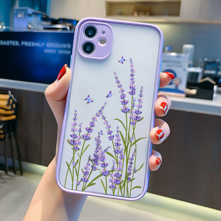 Flower And Grass Skin Mobile Phone Case All-inclusive Fine Hole