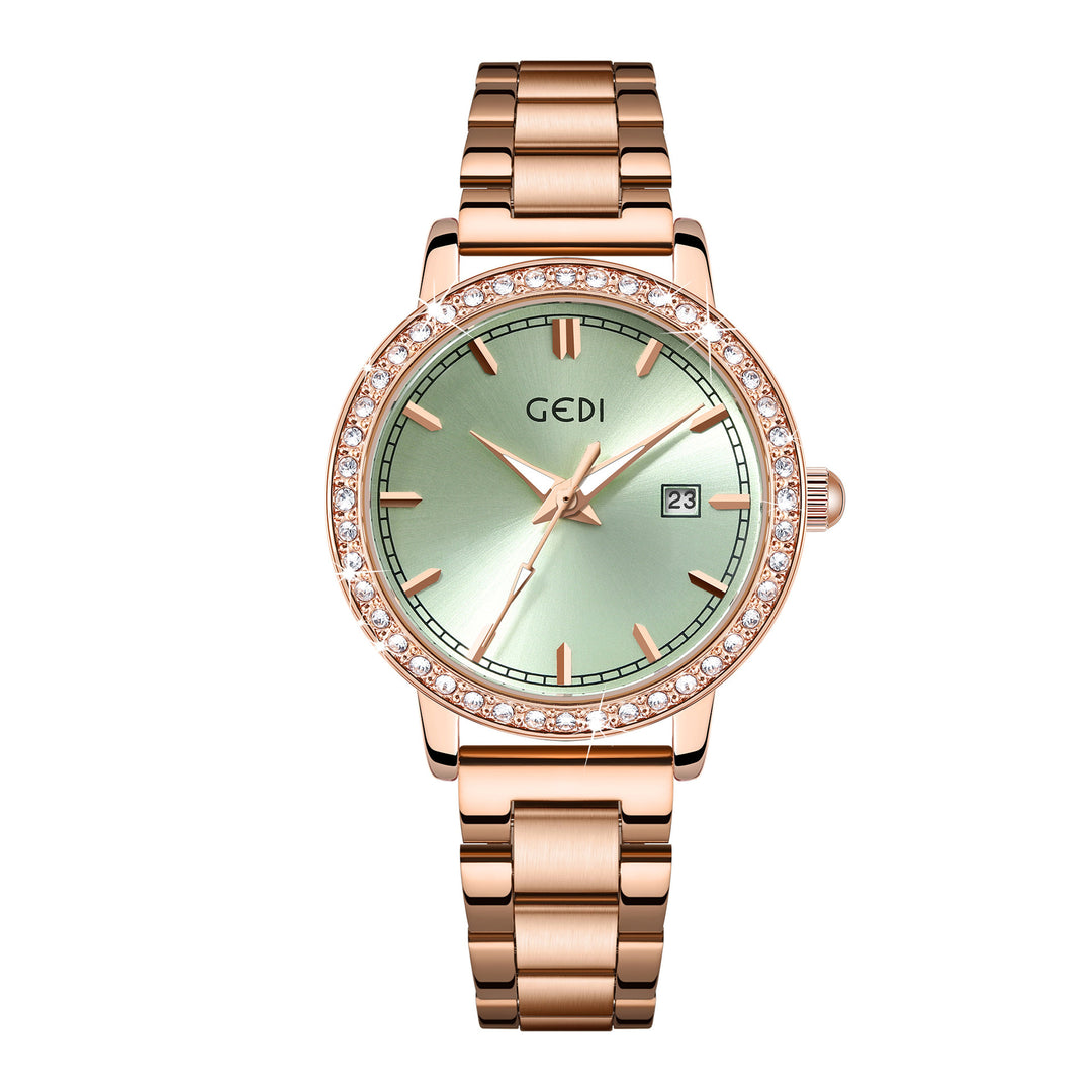 Montre en quartz en acier inoxydable pour femmes