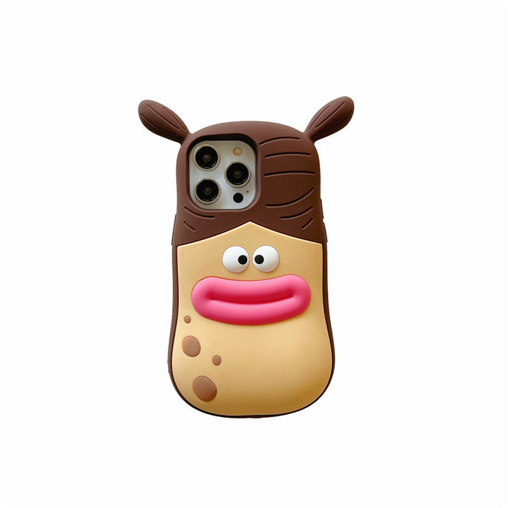 Cartoon Sausage Mouth Girl Phone Case Drop-resistant Protective Case
