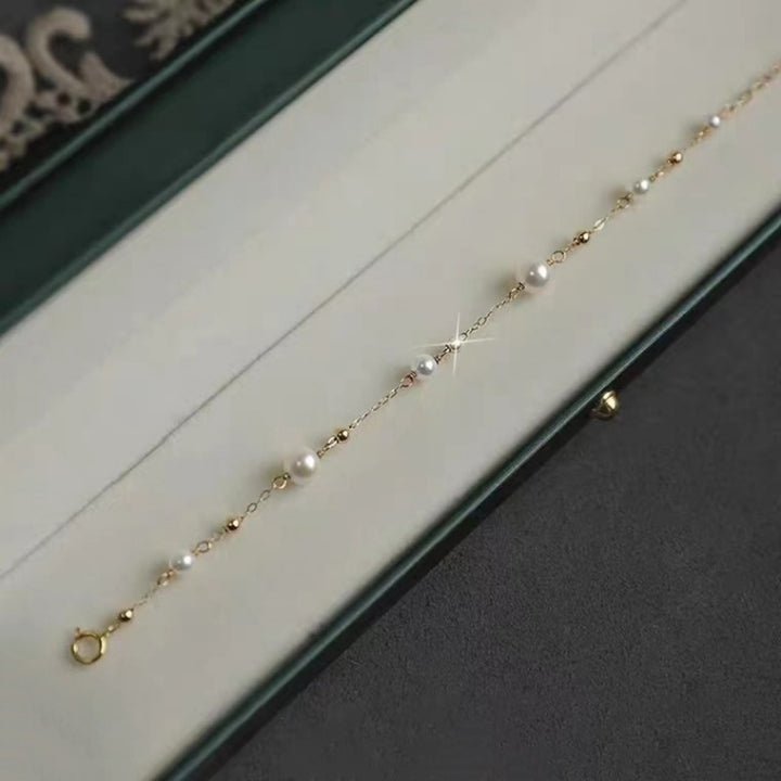 Pulsera de perlas de 18k Gold Star Pearl