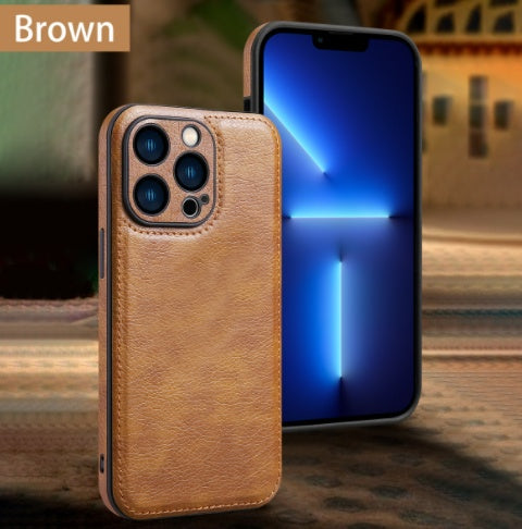 Phone CaseBusiness Patch Leather Case Side Patch