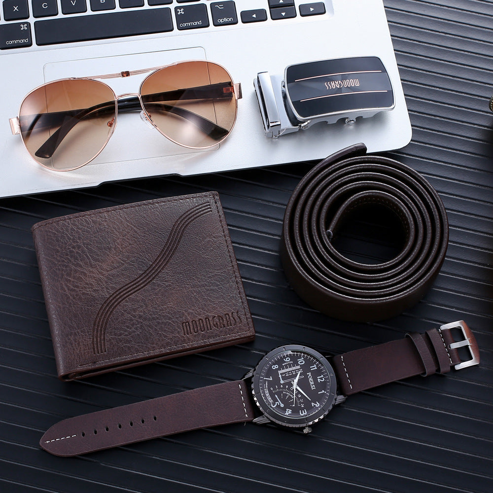 Gafas de cinturón de billetera mira el regalo de negocios de 4pcs
