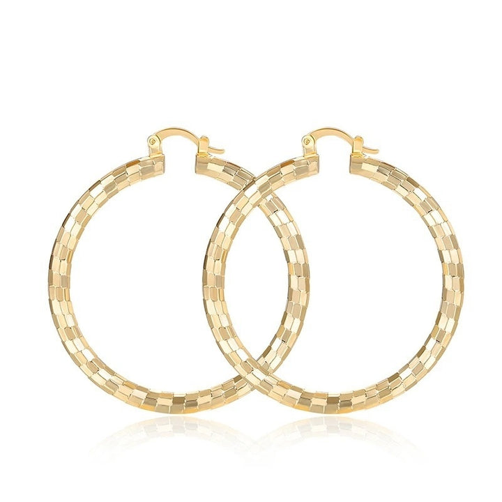 Cercle d'art minimal européen et américain Forme de cercle électroplate 18k Gold