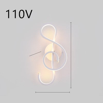 Lâmpada de parede LED Lâmpada nórdica minimalista de cabeceira de cabeceira