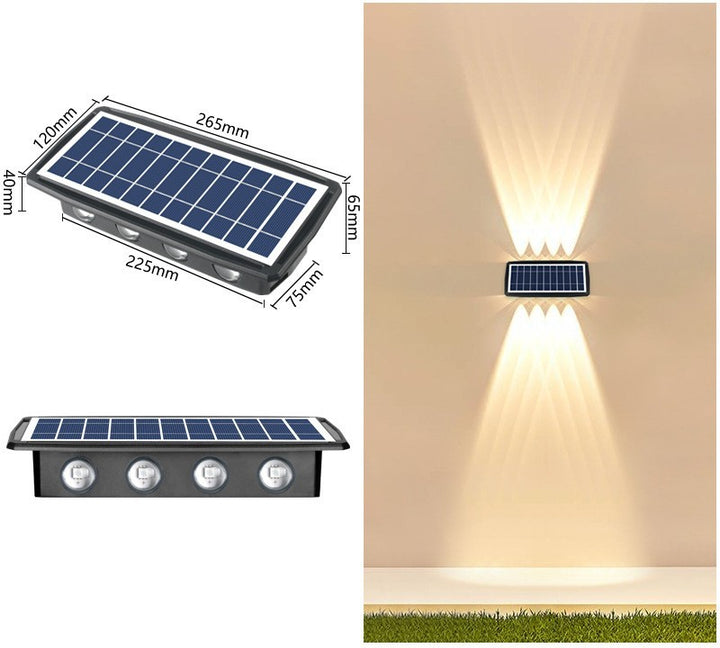 Luces de pared al aire libre solar impermeabilización