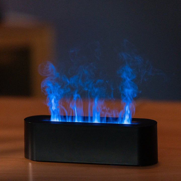 Innovative simulierte Eisfeuer kaltes Flamme ätherische Öl Diffusor 150 ml schwerer Nebel Luftbefeuchter farbenfrohe Atmosphäre Licht