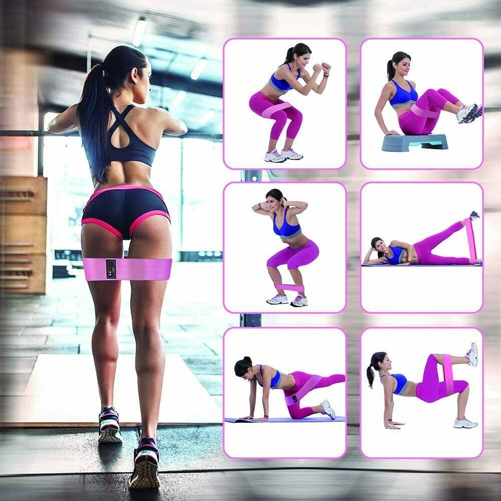 Bandoues de résistance d'entraînement Loop Set Fitness Yoga Legs & Butt Workout Exercice Band
