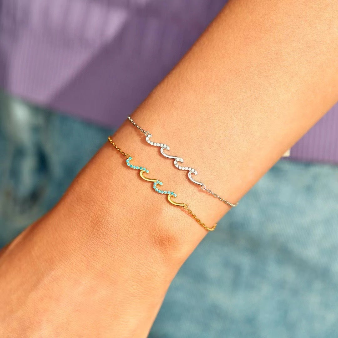 Bracelet de vagues de luxe abordable pour femmes