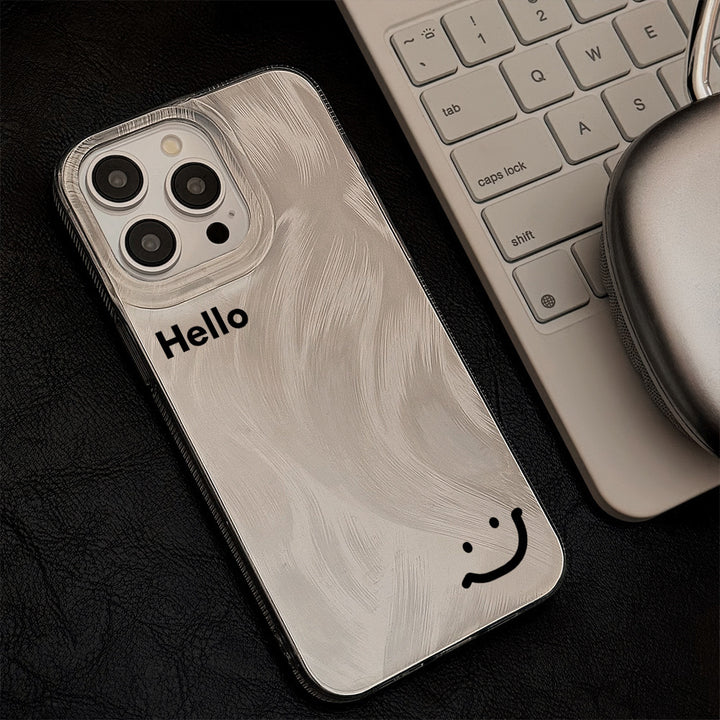 Nicho insp en inglés Smile Face Case de teléfono simple