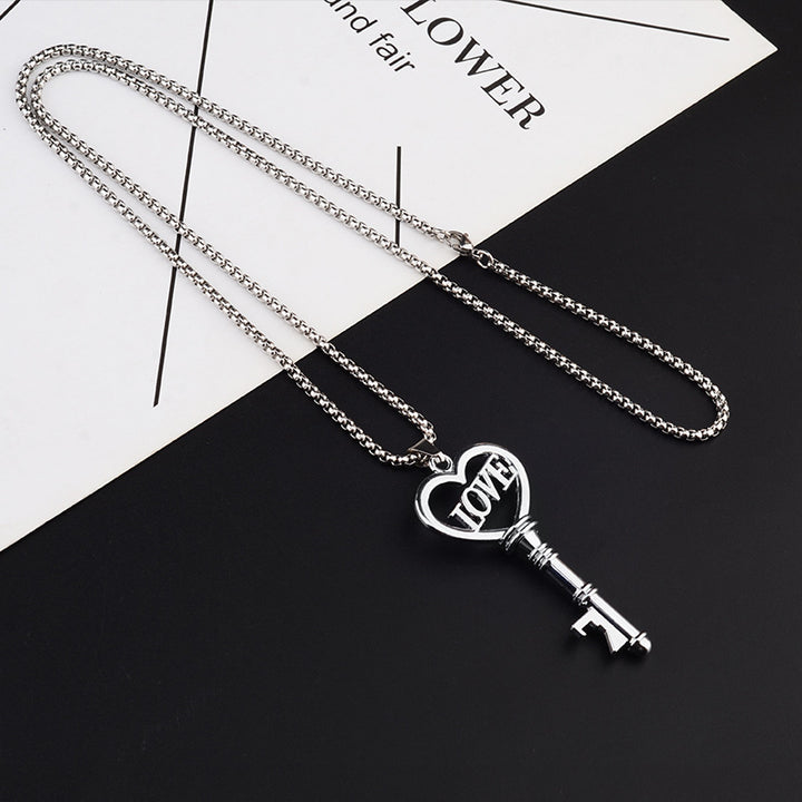 Smart Key Love Titanium Steel Collier