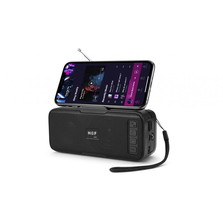 Energia solar Energia ao ar livre portátil Bluetooth alto -falante hfu43 para telefone, dispositivo, música, USB