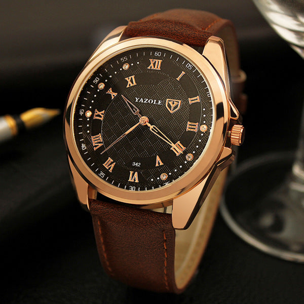 Quartz de montre pour hommes d'affaires