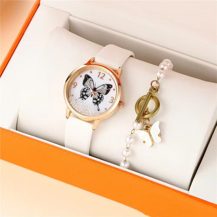 Naisten muotinumero Strasstoni Butterfly Quartz Watch